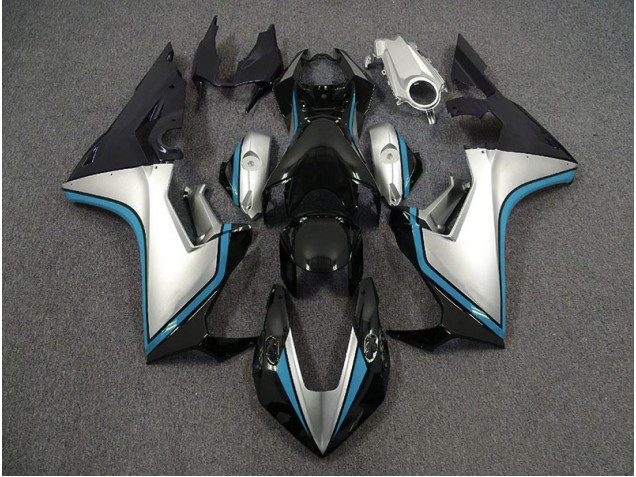 Silver and Black & Light Blue 17-23 CBR1000RR Motorcycle Fairing Silver and Black & Light Blue 17-23 CBR1000RR Motorcycle Fairing