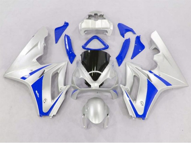 Silver and Blue 06-08 Daytona 675 Motorcycle Fairing Silver and Blue 06-08 Daytona 675 Motorcycle Fairing
