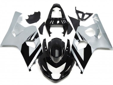 Silver and Gloss Black OEM Style 04-05 GSXR 600-750 Motorcycle Fairing