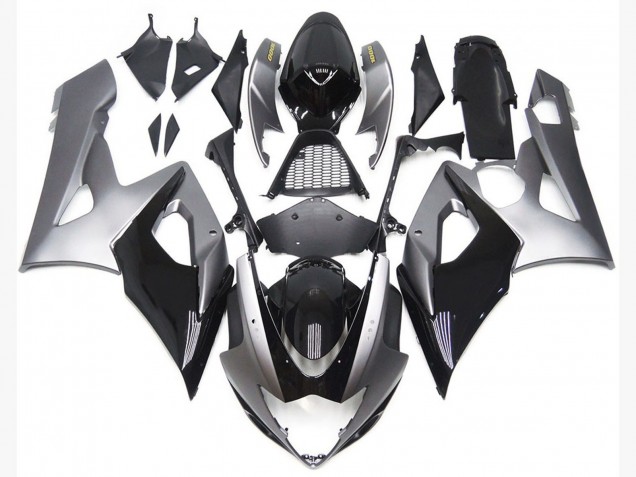Silver and Gloss Black Style 05-06 GSXR 1000 Motorcycle Fairing Silver and Gloss Black Style 05-06 GSXR 1000 Motorcycle Fairing
