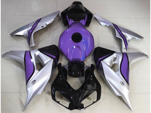 Silver and Purple Custom 06-07 CBR1000RR Motorcycle Fairing
