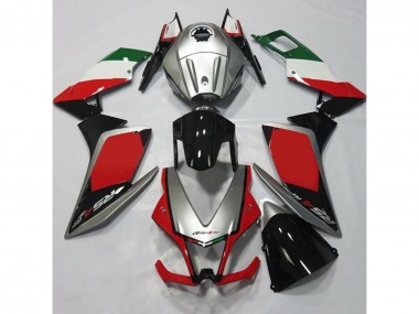 Silver and Red 12-15 RS4 125 Motorcycle Fairing