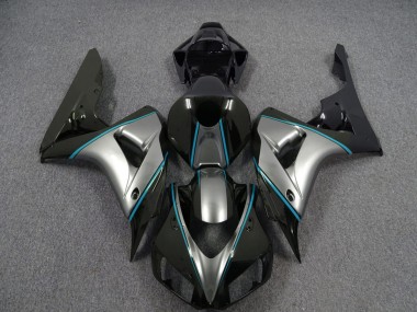 Silver with Blue Pin Stripe 06-07 CBR1000RR Motorcycle Fairing