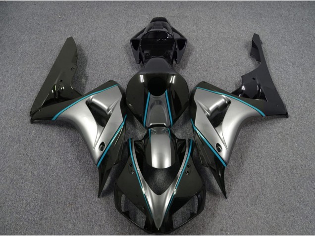 Silver with Blue Pin Stripe 06-07 CBR1000RR Motorcycle Fairing