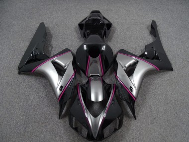 Silver with Pink Pin Stripe 06-07 CBR1000RR Motorcycle Fairing