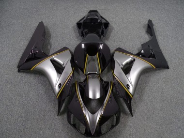 Silver with Yellow Pin Stripe 06-07 CBR1000RR Motorcycle Fairing