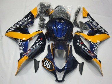 Special Deep Blue and Yellow 07-08 CBR600RR Motorcycle Fairing