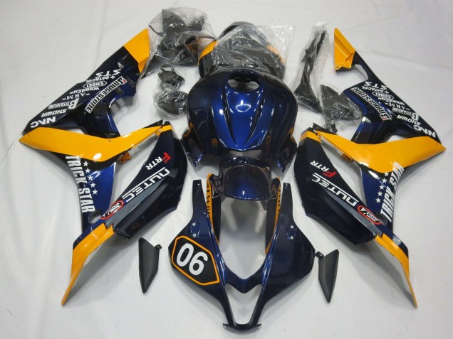 Special Deep Blue and Yellow 07-08 CBR600RR Motorcycle Fairing Special Deep Blue and Yellow 07-08 CBR600RR Motorcycle Fairing
