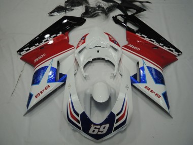Star Blue 07-14 Ducati 848 1098 1198 Motorcycle Fairing