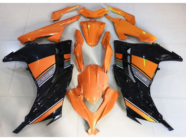 Sunrise Orange and Black 13-18 Ninja 300 Motorcycle Fairing Sunrise Orange and Black 13-18 Ninja 300 Motorcycle Fairing