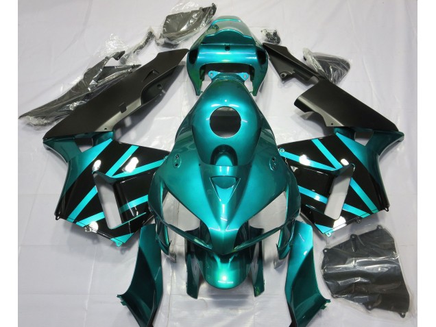 Teal & Gloss Black Design 05-06 CBR600RR Motorcycle Fairing Teal & Gloss Black Design 05-06 CBR600RR Motorcycle Fairing