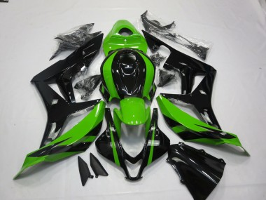 Vibrant Green and Black 07-08 CBR600RR Motorcycle Fairing