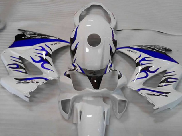 White Blue Flame 02-12 VFR800 Motorcycle Fairing