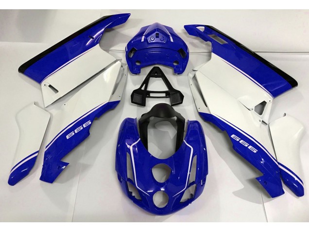 White Blue and Black 03-04 Ducati 749 999 Motorcycle Fairing White Blue and Black 03-04 Ducati 749 999 Motorcycle Fairing