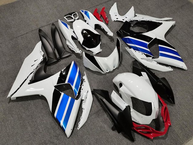 White Blue and Red Style 09-16 GSXR 1000 Motorcycle Fairing White Blue and Red Style 09-16 GSXR 1000 Motorcycle Fairing