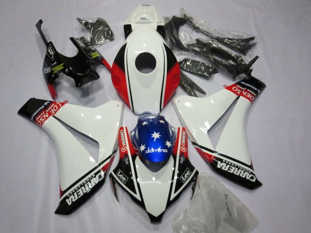 White Carrera 08-11 CBR1000RR Motorcycle Fairing White Carrera 08-11 CBR1000RR Motorcycle Fairing