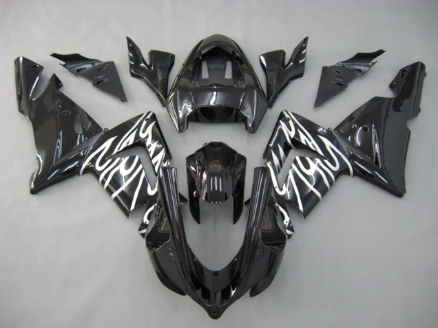 White Flame 04-05 ZX10R Motorcycle Fairing White Flame 04-05 ZX10R Motorcycle Fairing