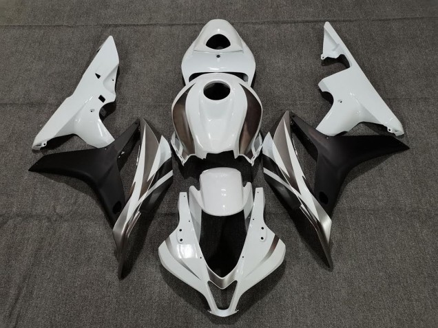 White Graphite and Black 07-08 CBR600RR Motorcycle Fairing White Graphite and Black 07-08 CBR600RR Motorcycle Fairing