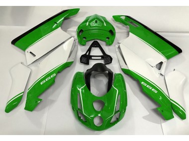 White Green and Black 03-04 Ducati 749 999 Motorcycle Fairing