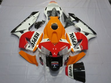 White Orange Repsol 03-04 CBR600RR Motorcycle Fairing