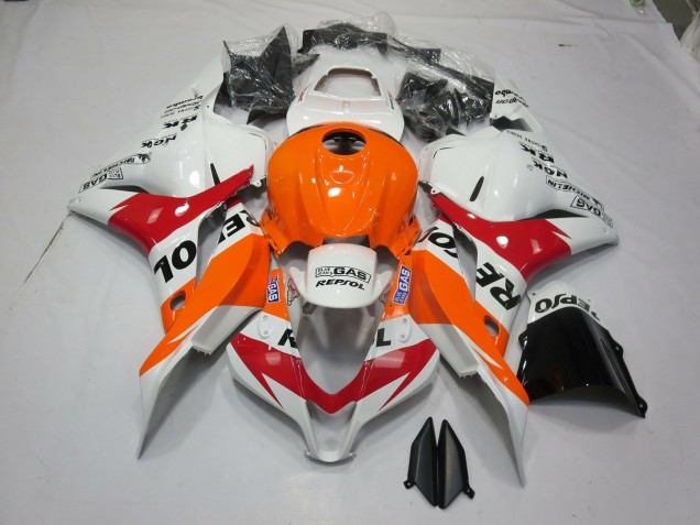 White Orange Repsol 09-12 CBR600RR Motorcycle Fairing White Orange Repsol 09-12 CBR600RR Motorcycle Fairing