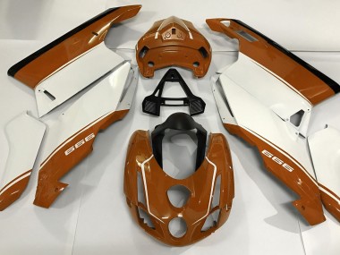 White Orange and Black 03-04 Ducati 749 999 Motorcycle Fairing