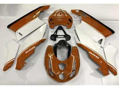 White Orange and Black 03-04 Ducati 749 999 Motorcycle Fairing