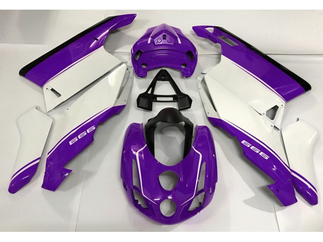 White Purple and Black 03-04 Ducati 749 999 Motorcycle Fairing White Purple and Black 03-04 Ducati 749 999 Motorcycle Fairing