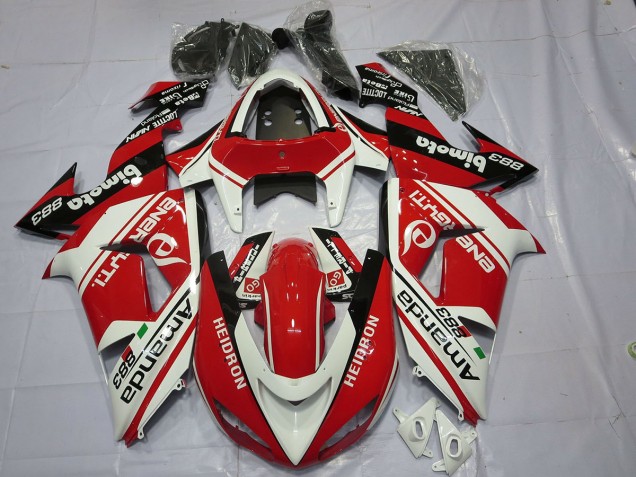 White Red 06-07 ZX10R Motorcycle Fairing White Red 06-07 ZX10R Motorcycle Fairing