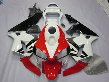 White Red and Black 03-04 CBR600RR Motorcycle Fairing