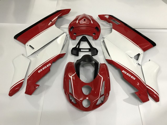 White Red and Black 03-04 Ducati 749 999 Motorcycle Fairing White Red and Black 03-04 Ducati 749 999 Motorcycle Fairing