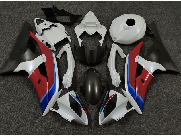 White Red and Blue 08-16 R6 Motorcycle Fairing White Red and Blue 08-16 R6 Motorcycle Fairing