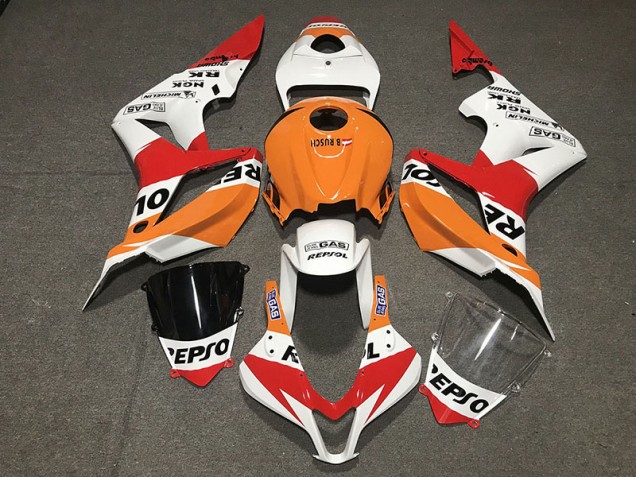White Repsol Style 07-08 CBR600RR Motorcycle Fairing White Repsol Style 07-08 CBR600RR Motorcycle Fairing