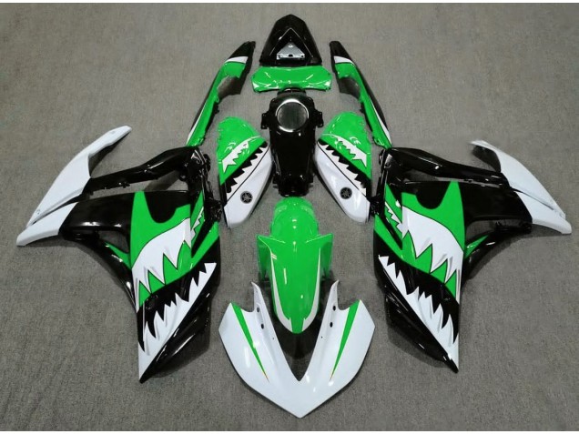 White Shark & Green 15-18 R3 Motorcycle Fairing White Shark & Green 15-18 R3 Motorcycle Fairing