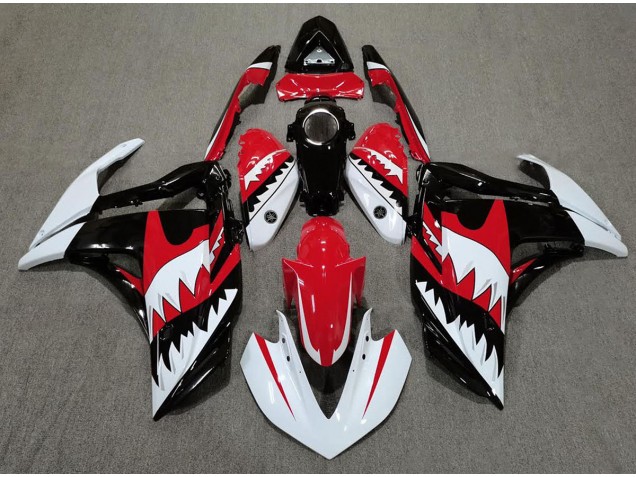 White Shark & Red 15-18 R3 Motorcycle Fairing