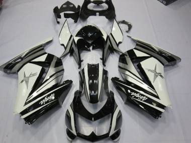 White Silver Star 08-12 Ninja 250 Motorcycle Fairing
