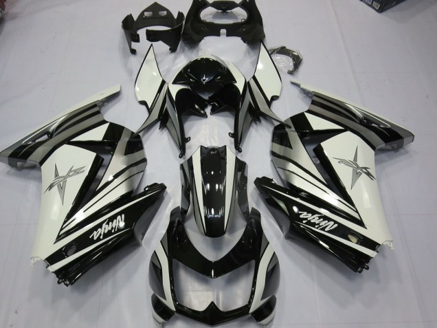 White Silver Star 08-12 Ninja 250 Motorcycle Fairing White Silver Star 08-12 Ninja 250 Motorcycle Fairing