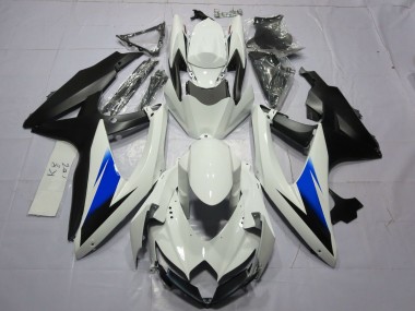 White and Black 08-10 GSXR 600-750 Motorcycle Fairing