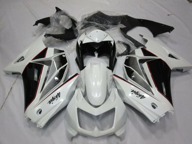 White and Black 08-12 Ninja 250 Motorcycle Fairing