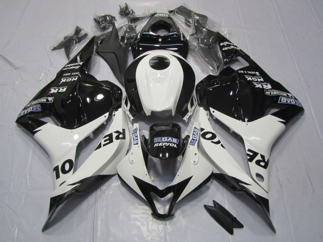 White and Black Repsol 09-12 CBR600RR Motorcycle Fairing