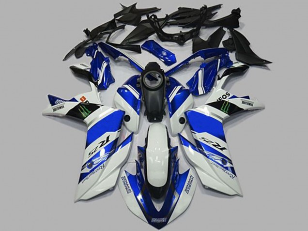 White and Blue 15-18 R3 Motorcycle Fairing White and Blue 15-18 R3 Motorcycle Fairing