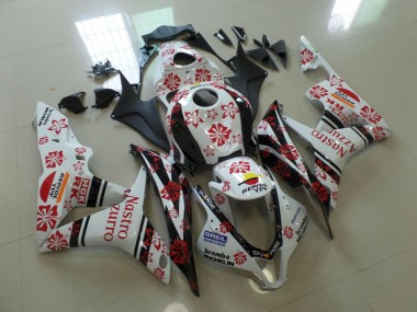 White and Red Nastro Azzurro 07-08 CBR600RR Motorcycle Fairing