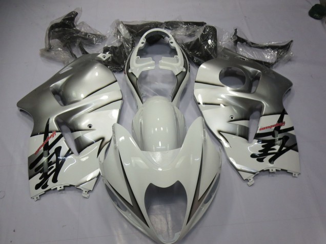 White and Silver 97-07 GSXR 1300 Hayabusa Motorcycle Fairing White and Silver 97-07 GSXR 1300 Hayabusa Motorcycle Fairing