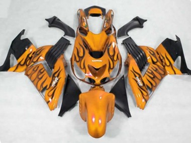 Yellow Black Flame 06-11 ZX14R Motorcycle Fairing
