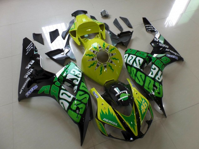 Yellow Rossi 06-07 CBR1000RR Motorcycle Fairing Yellow Rossi 06-07 CBR1000RR Motorcycle Fairing