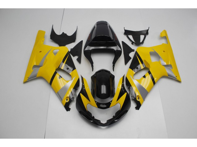 Yellow and Black 01-03 GSXR 600-750 Motorcycle Fairing