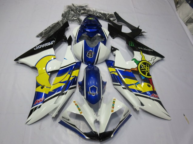 Yellow and Blue 08-16 R6 Motorcycle Fairing