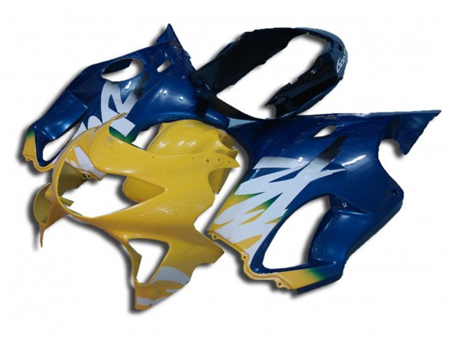 Yellow and Blue 99-00 CBR600 F4 Motorcycle Fairing Yellow and Blue 99-00 CBR600 F4 Motorcycle Fairing