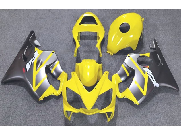 Yellow and Matte Silver 01-03 CBR600 F4i Motorcycle Fairing Yellow and Matte Silver 01-03 CBR600 F4i Motorcycle Fairing